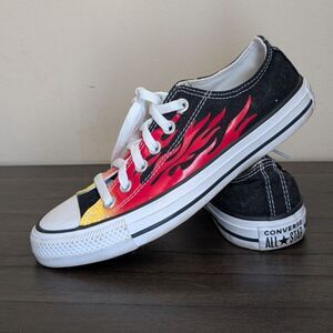 Rare Converse Y2K Chuck Taylor All Star Flame Unisex Sneakers Men 4.5 Women 6.5